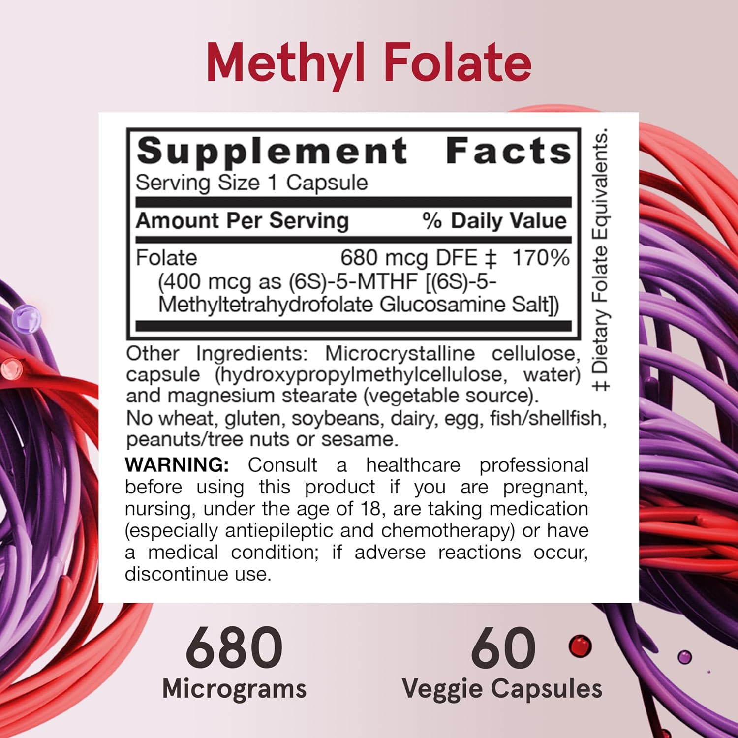 Метилфолат Jarrow Formulas Methyl Folate 1000 мкг 100 капсул - фото 7