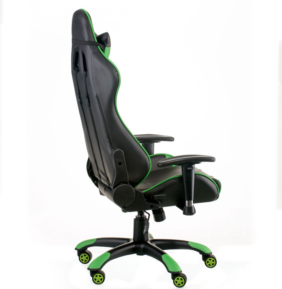 Геймерское кресло Special4you ExtremeRace черное с зеленым (E5623) - фото 6