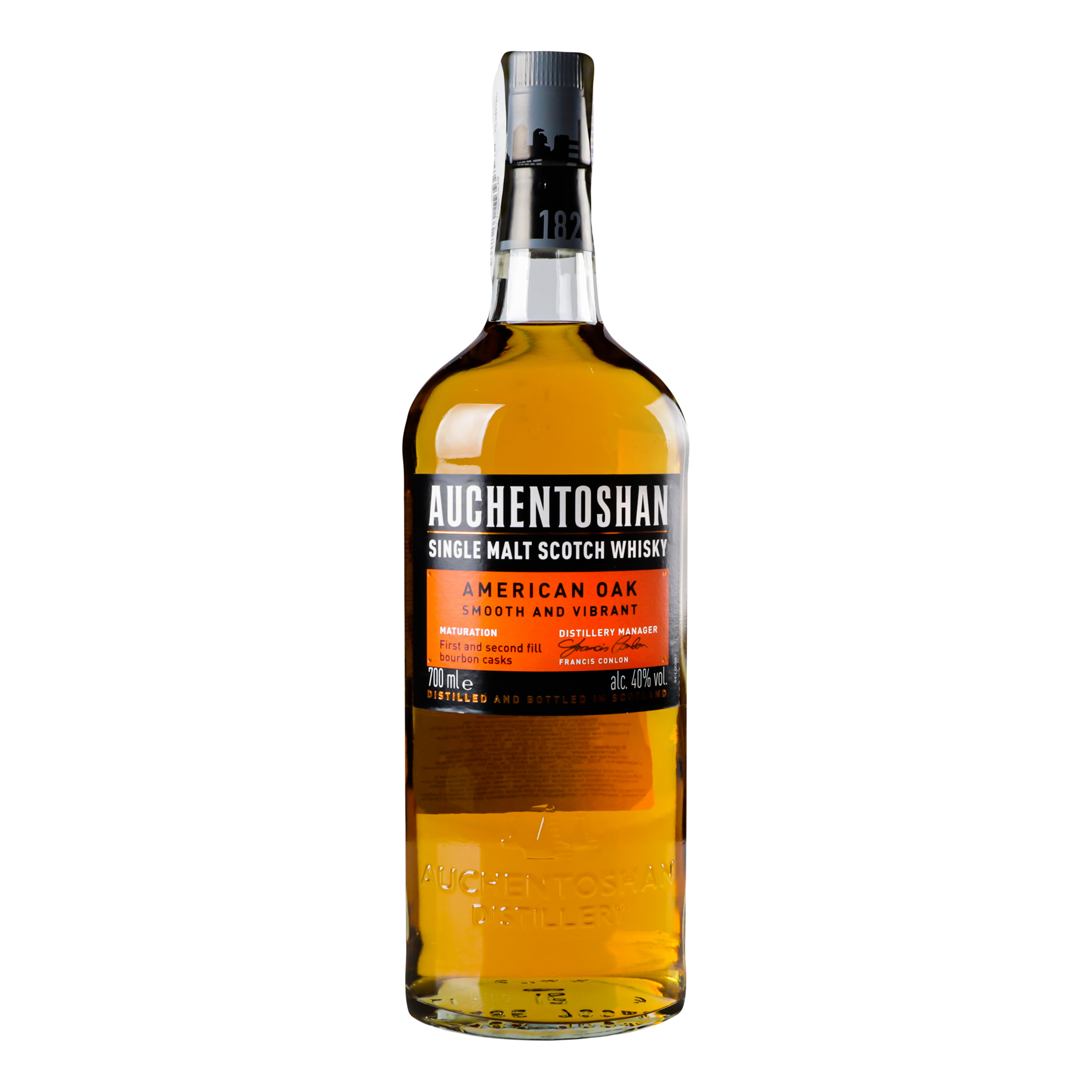 Виски Auchentoshan American Oak Single Malt Scotch Whisky, 40%, 0,7 л - фото 2