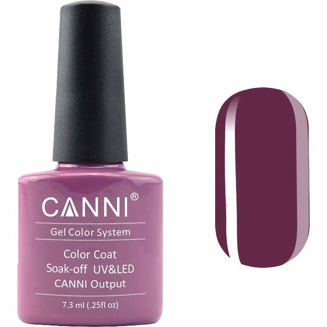 Гель-лак Canni Color Coat Soak-off UV&LED 87 насичений рожево-коричневий 7.3 мл - фото 1