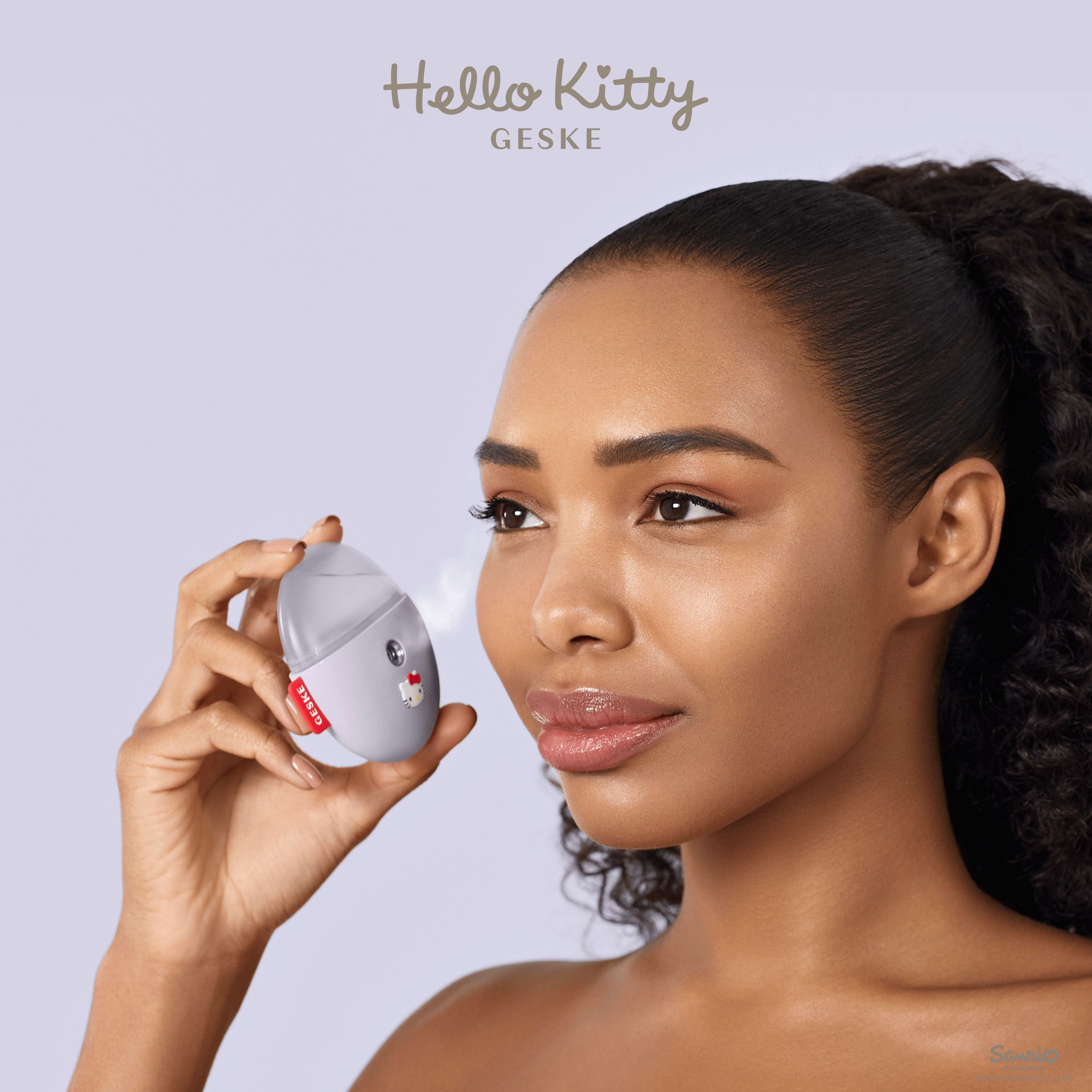 Электронный освежитель для увлажнения лица GESKE Facial Hydration Refresher 4 в 1 by Hello Kitty фиолетовый - фото 7