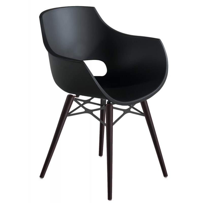 Кресло Papatya Opal-Wox, бук венге, черный (4820150080112) - фото 1