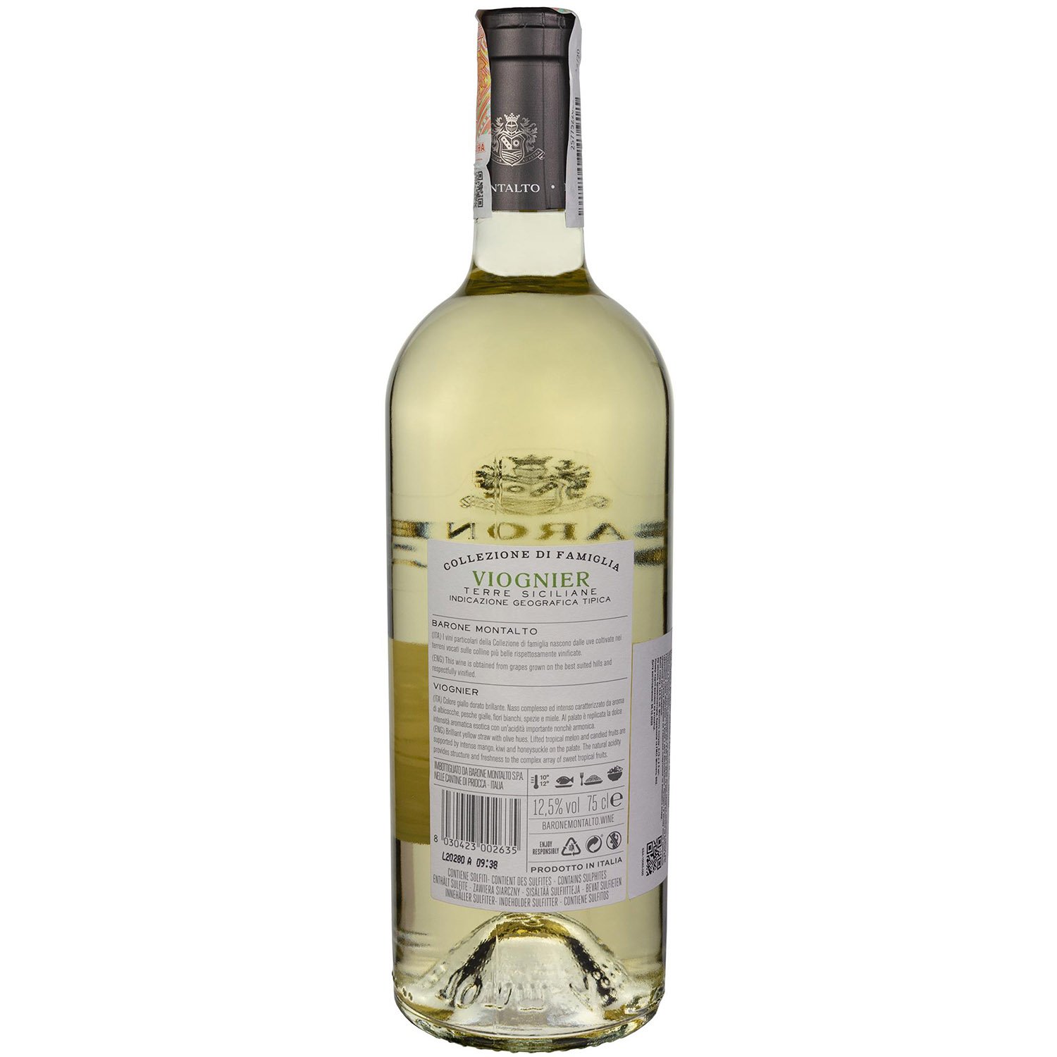 Вино Barone Montalto Collezione Di Famiglia Viognier Terre Siciliane IGT, біле, сухе, 0,75 л - фото 2