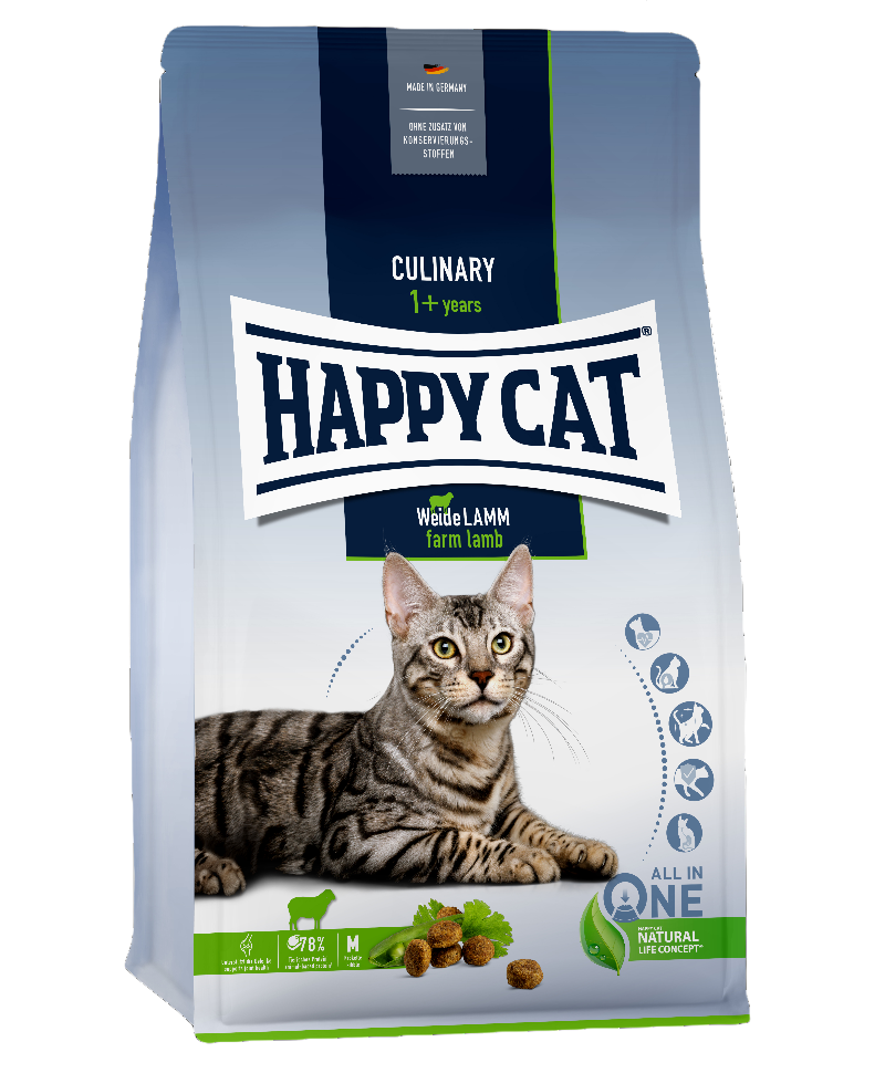 Сухий корм для дорослих котів Happy Cat Culinary Weide Lamm, зі смаком ягняти, 1,3 кг (70548) - фото 1