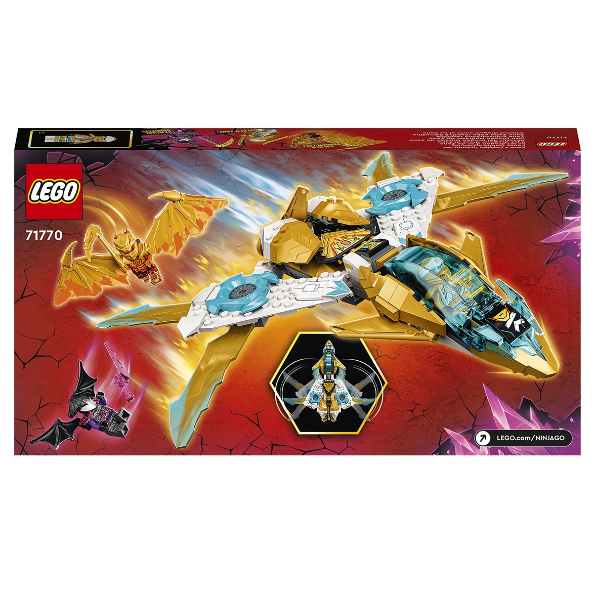 Конструктор LEGO Ninjago Золотой реактивный дракон Зейна, 258 детали (71770) - фото 2