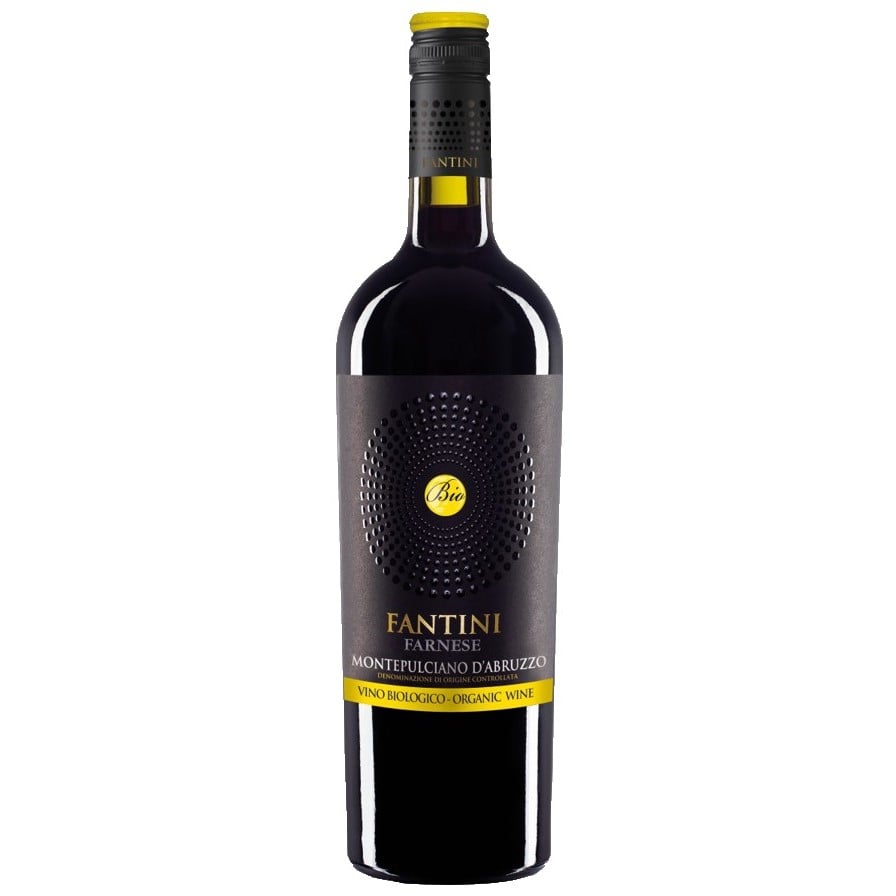 Вино Fantini Farnese Montepulciano d'Abruzzo Biologico, червоне, органічне, сухе, 13,5%, 0,75 л (883) - фото 1