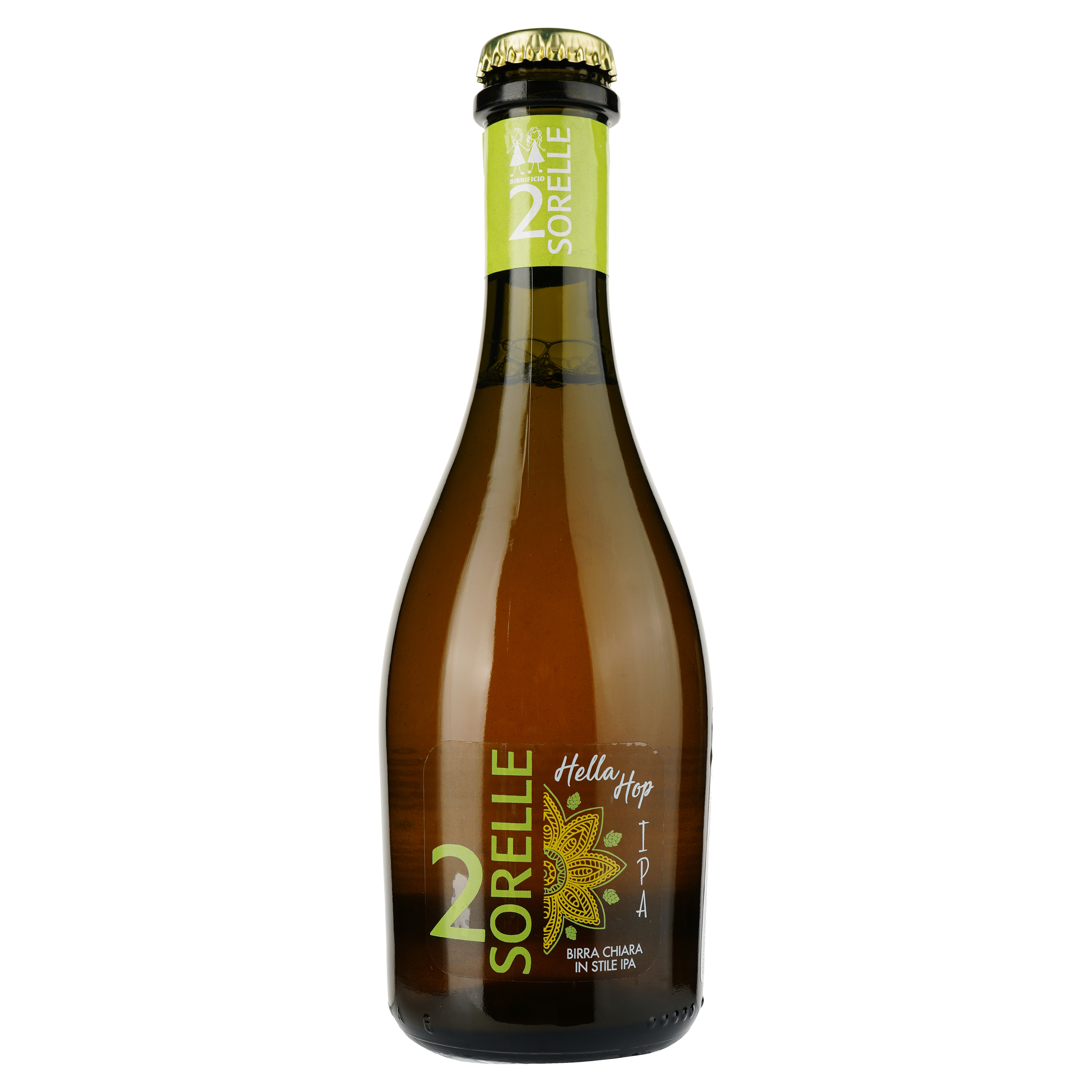 Пиво 2 Sorelle Hella Hop, светлое, 5,7%, 0,33 л - фото 1