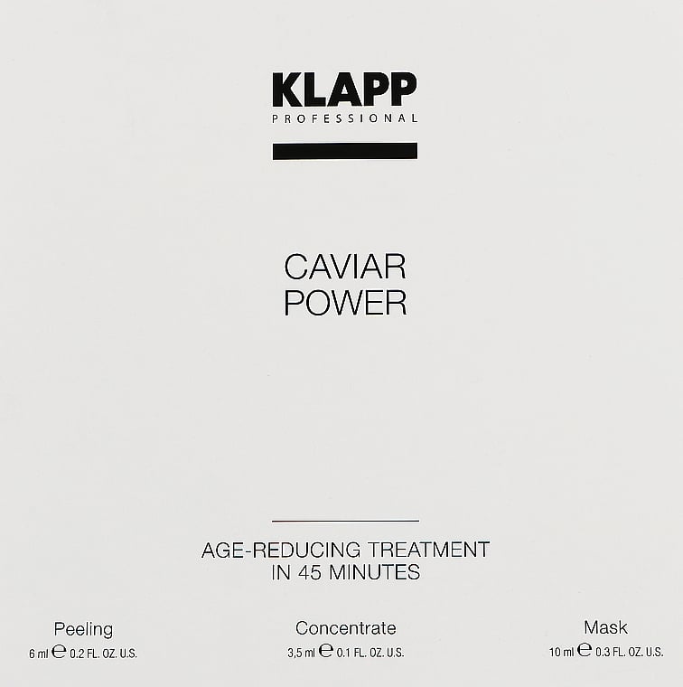 Набор Klapp Caviar Power Treatment (peel/6g + f/conc/3,5ml + f/mask/10ml) - фото 1