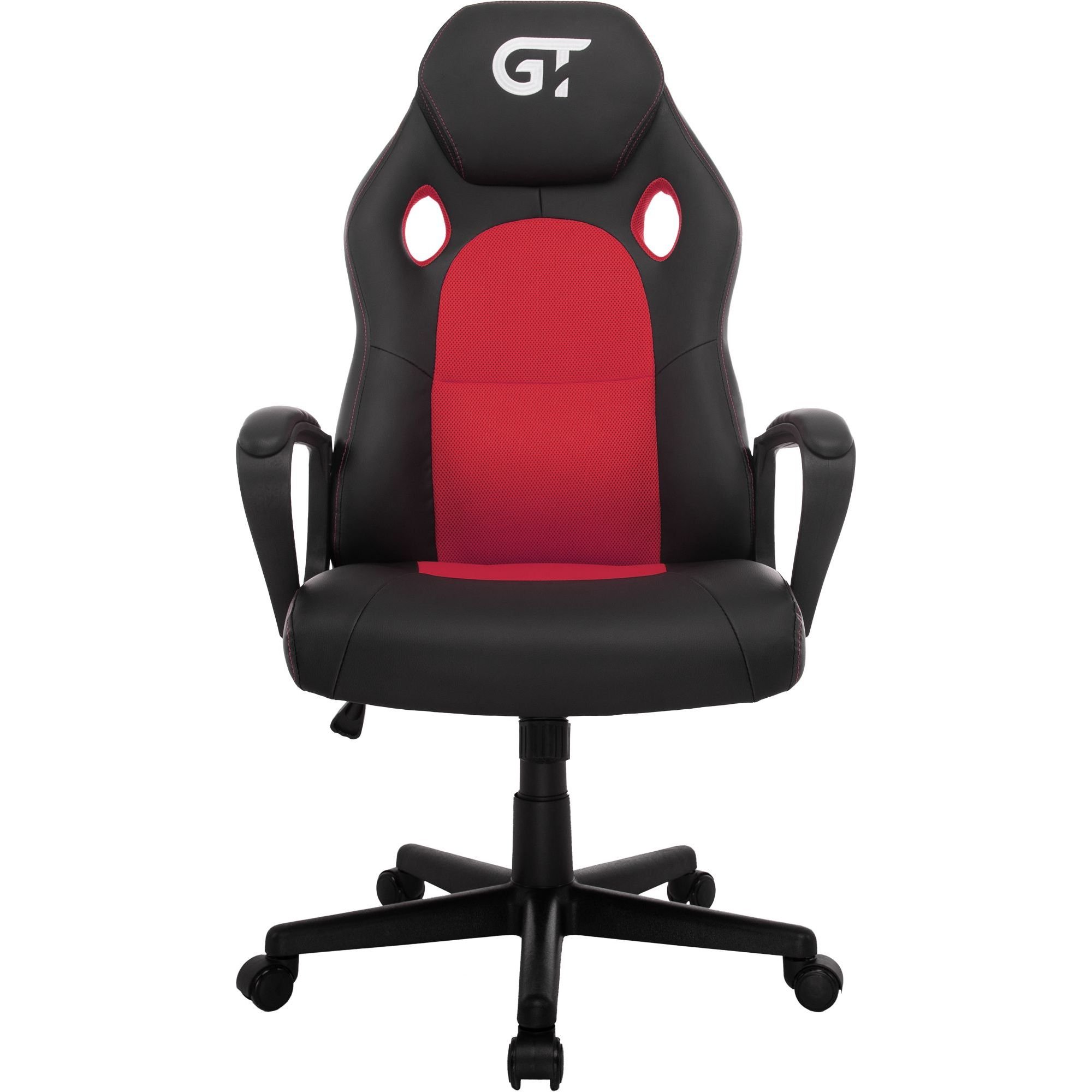 Геймерское кресло GT Racer черное с красным (X-2640 Black/Red) - фото 1