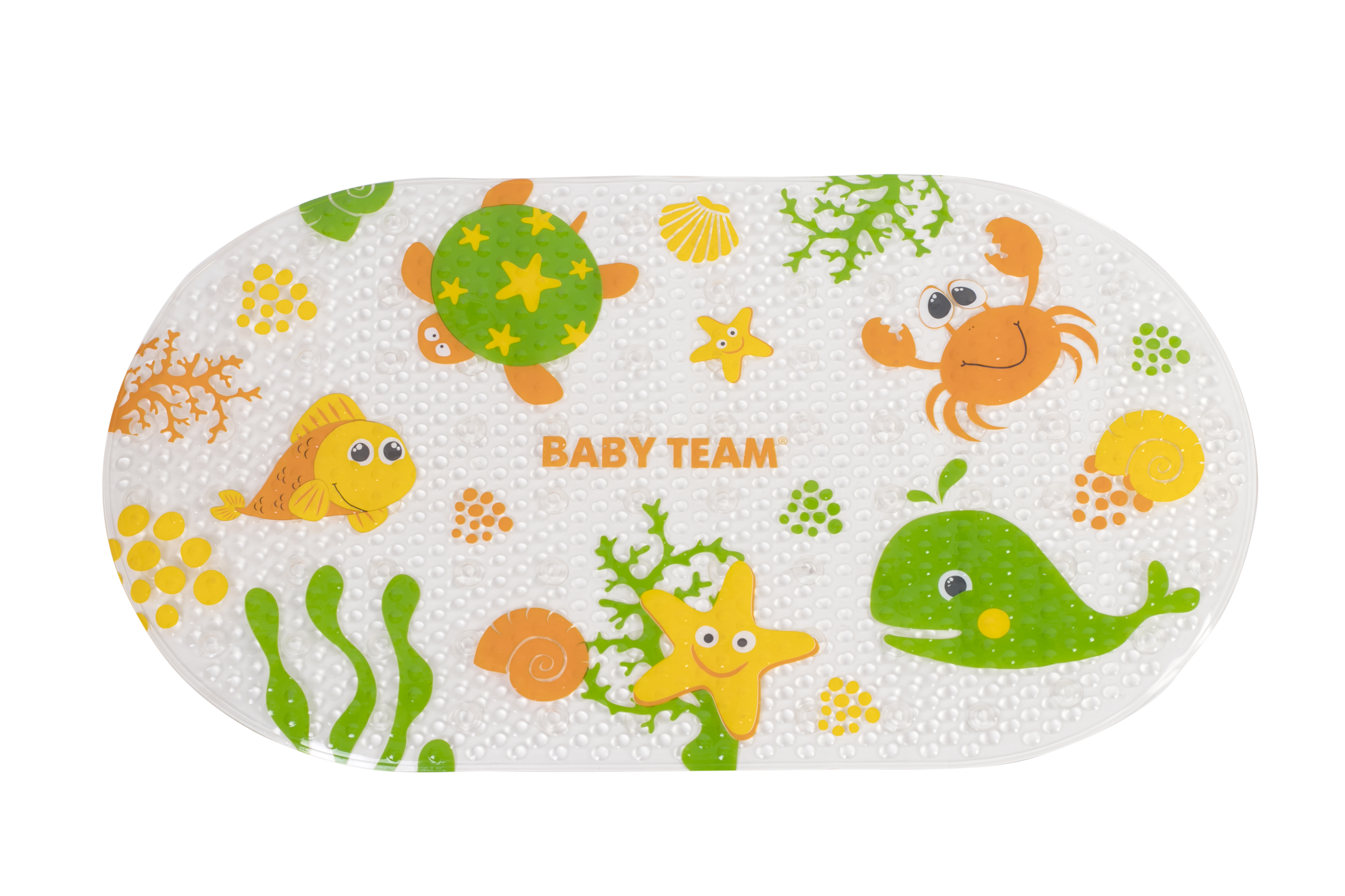 Килимок для ванни Baby Team 69х38 см + Капелюшок для купання Baby Team жовтий - фото 2