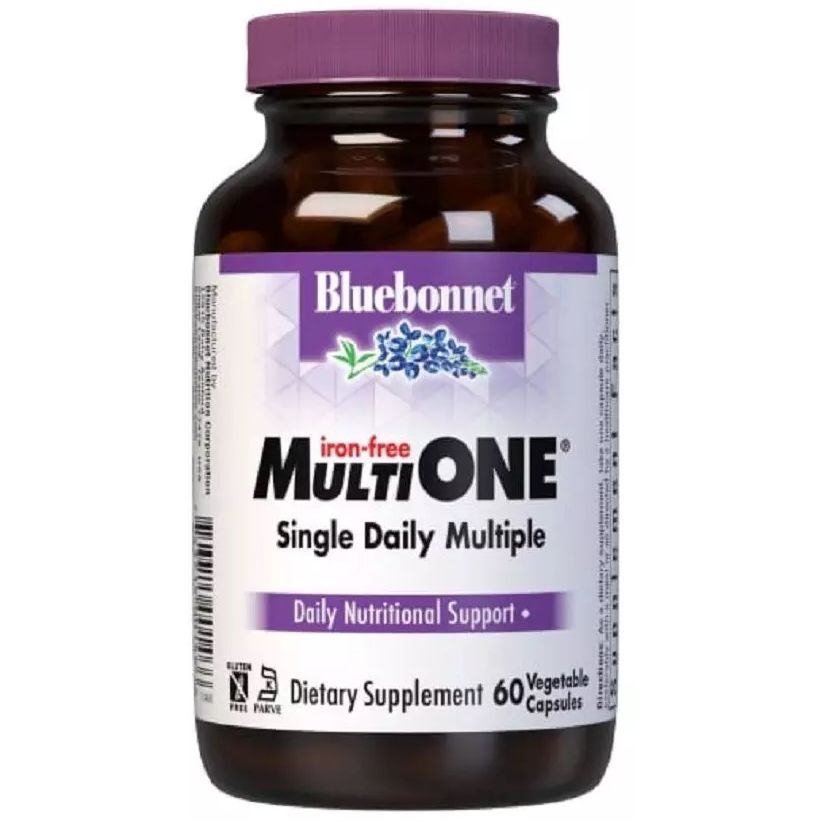 Мультивiтамiни без залiза Bluebonnet Nutrition Multi One 60 вегетаріанських капсул - фото 1