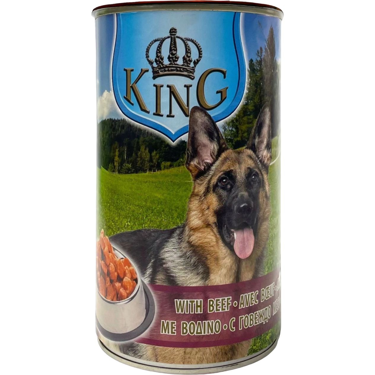 Влажный корм для собак King Dog говядина 1.24 кг - фото 1