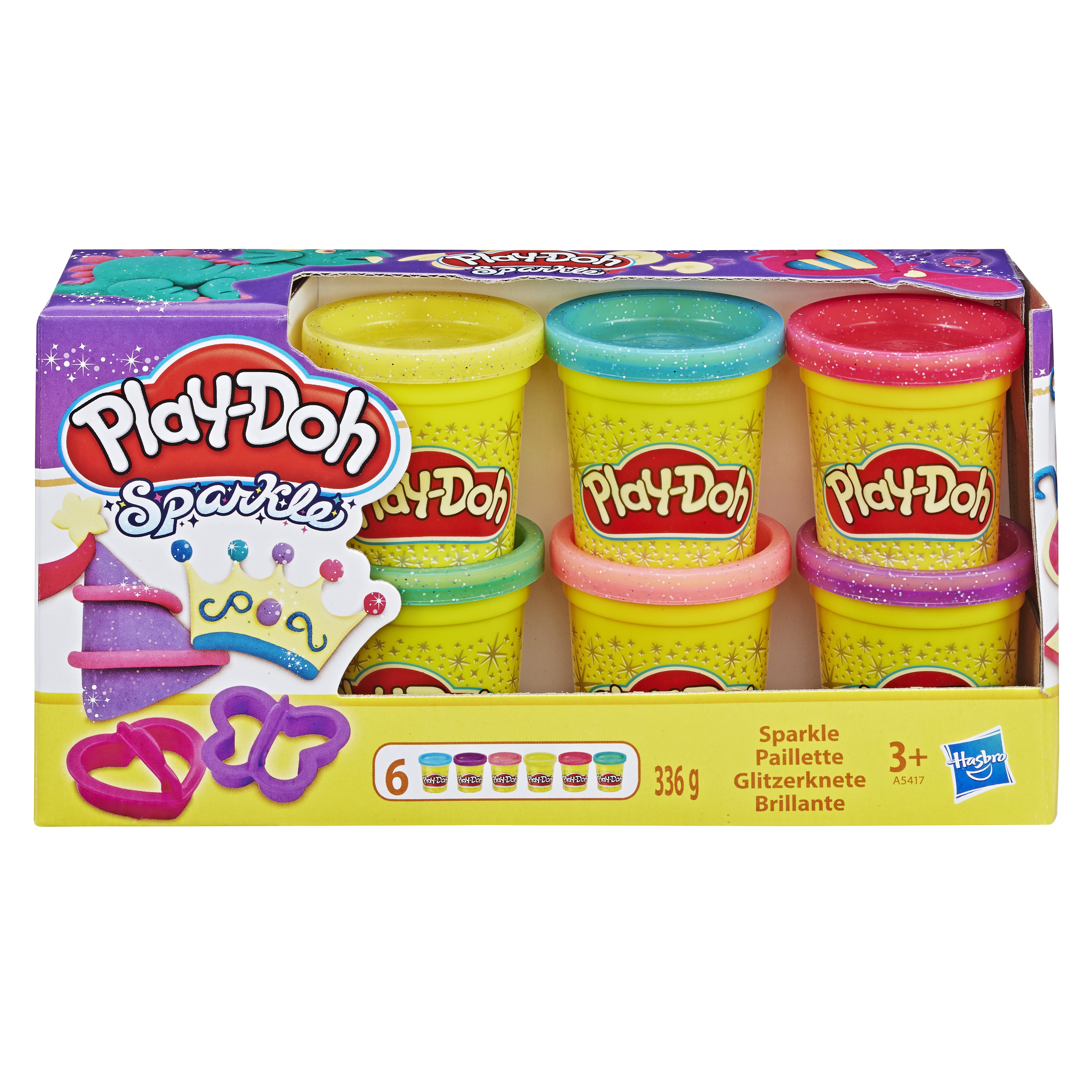 Набор пластилина Hasbro Play-Doh Блестящая коллекция, 6 баночек (A5417) - фото 1