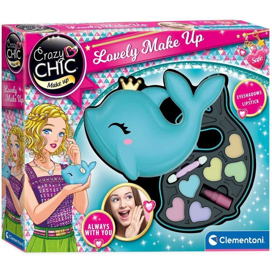 Набір дитячої косметики для макіяжу Clementoni Lovely Make Up. Dolphin Crazy Chic (18630) - фото 1