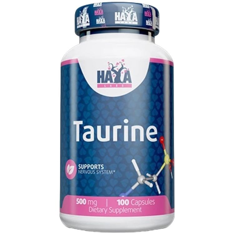 Амінокислота Л-Таурин Haya Labs Taurine 500 мг 100 капсул - фото 1