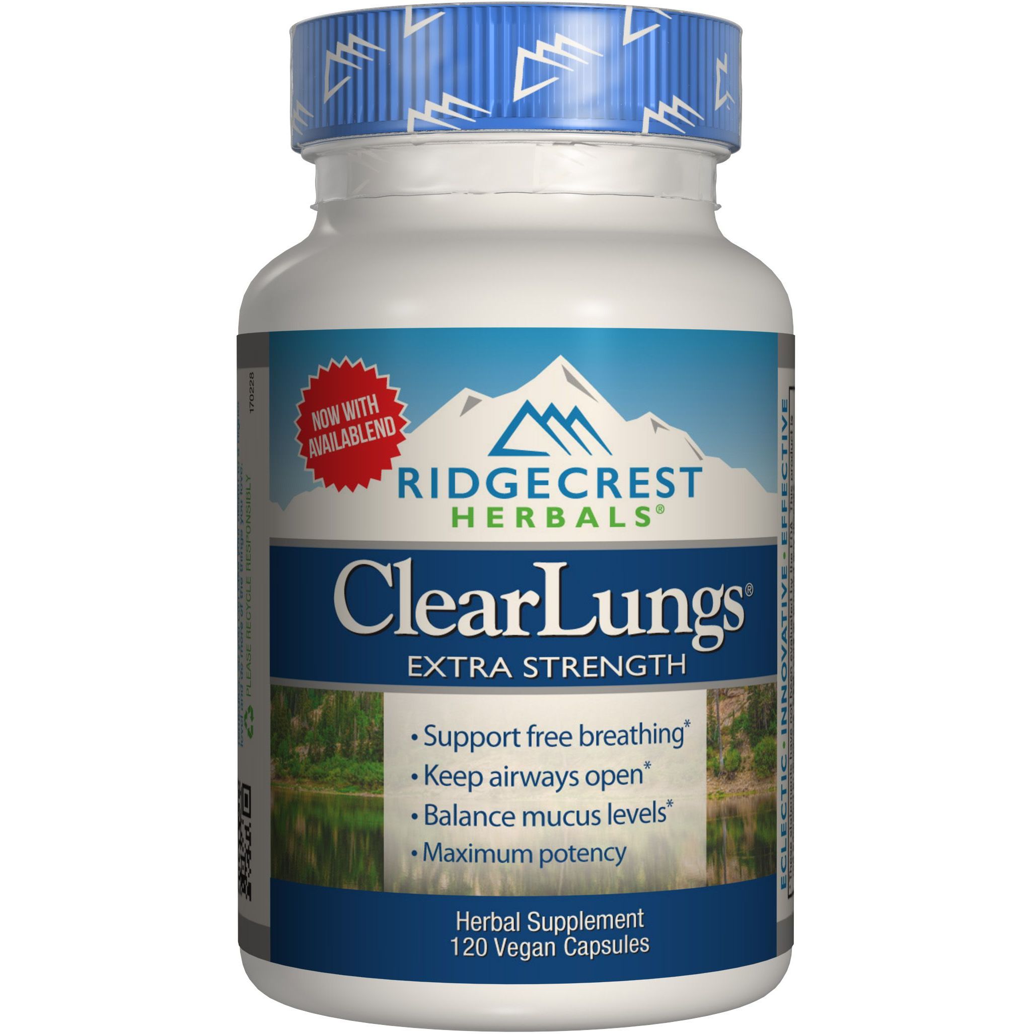 Комплекс для підтримки легенів RidgeCrest Herbals Clear Lungs Екстра Сила 120 гелевих капсул - фото 1