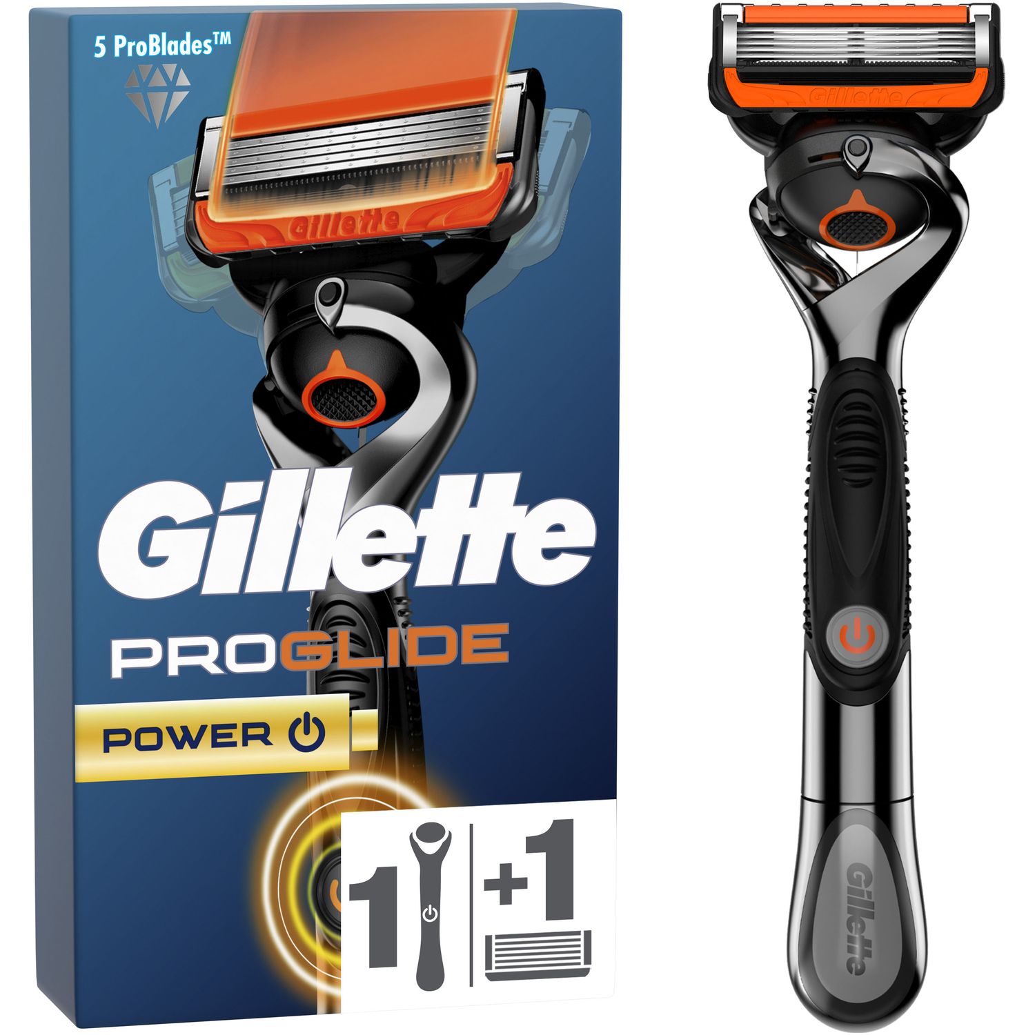 Станок для гоління Gillette Fusion ProGlide Power з 1 змінним картриджем - фото 2