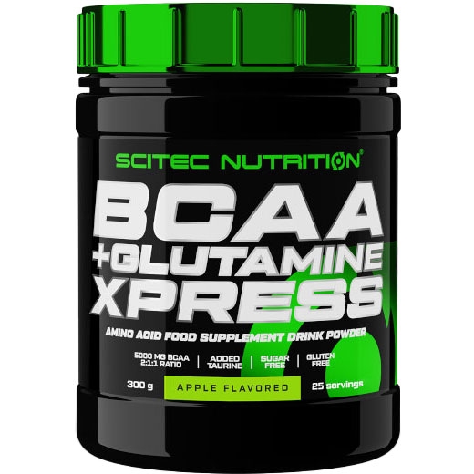 Аминокислота Scitec Nutrition BCAA+Glutamine Xpress Apple 300 г - фото 1