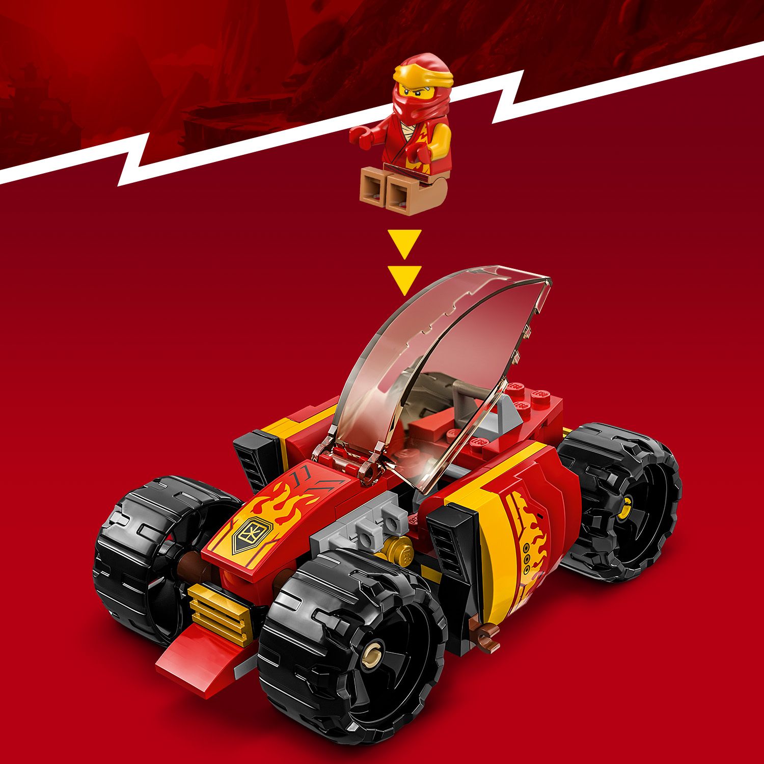 Конструктор LEGO Ninjago Гоночний автомобіль ніндзя Кая EVO, 94 деталі (71780) - фото 8