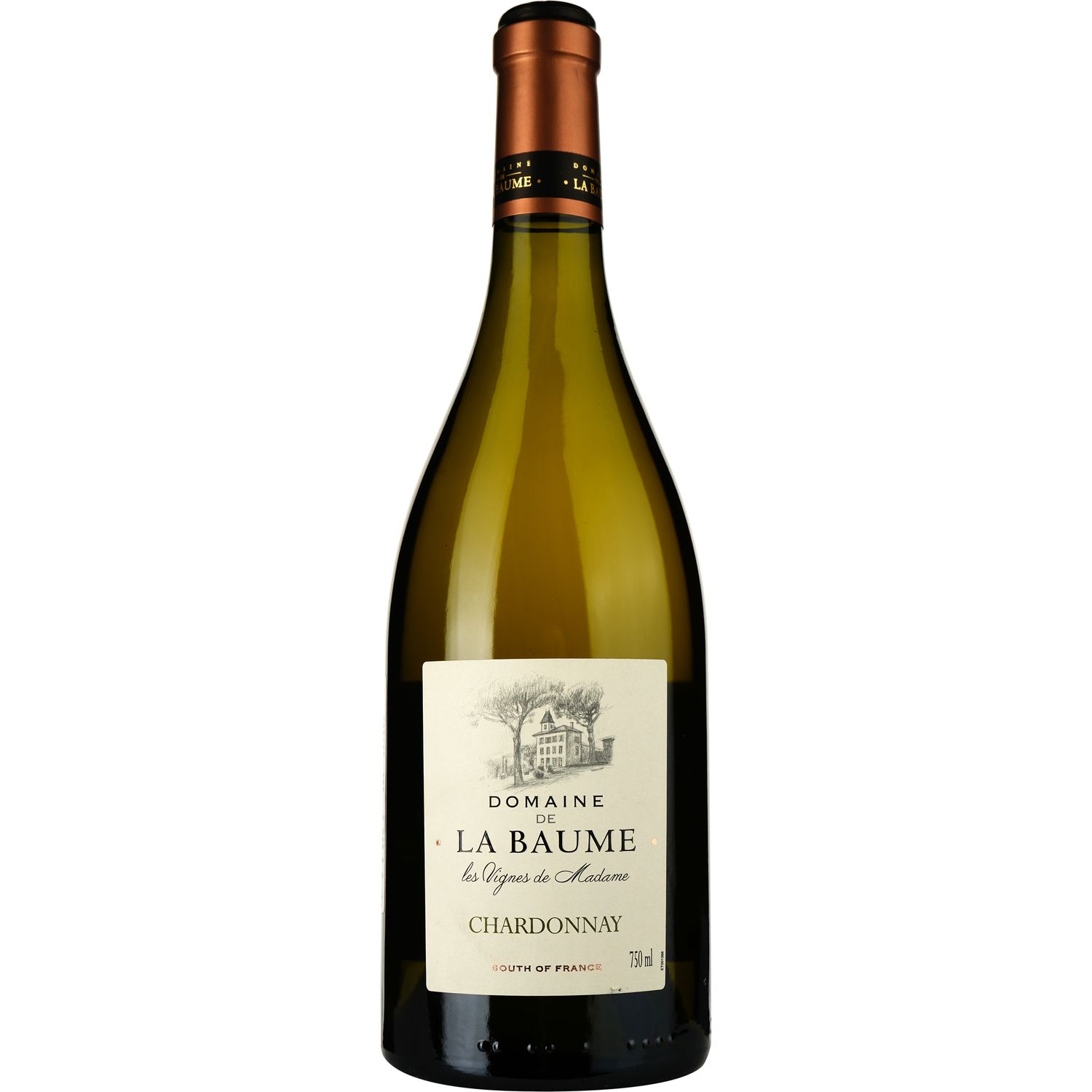 Вино Domaine De La Baume Chardonnay 2022 IGP Pays d'Oc белое сухое 0.75 л - фото 1