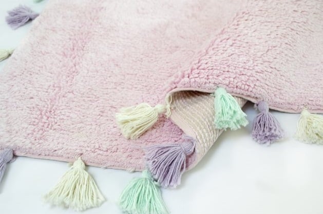 Набір килимків Irya Lucca pembe, 90х60 см і 60х40 см, світло-рожевий (svt-2000022213837) - фото 3