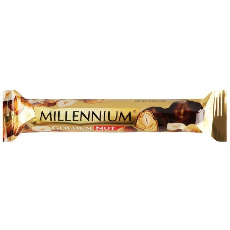 Шоколад чорний Millennium Golden Nut Цілимі лісовимі горіхи 40 г (922107) - фото 1