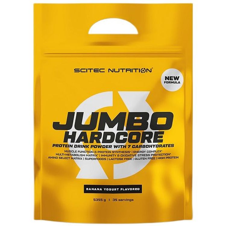 Гейнер Scitec Nutrition Jumbo Hardcore Banana-yoghurt 5355 г - фото 1