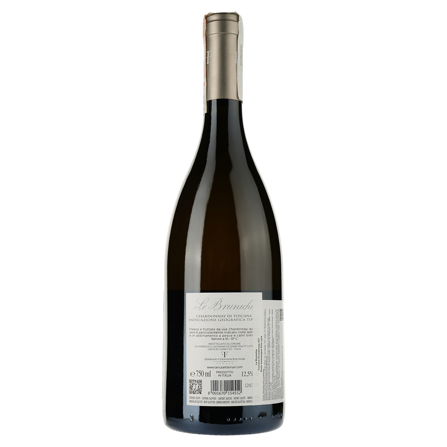 Вино Tenuta di Nozzole Le Bruniche Chardonnay Toscana, біле, сухе, 0,75 л - фото 2