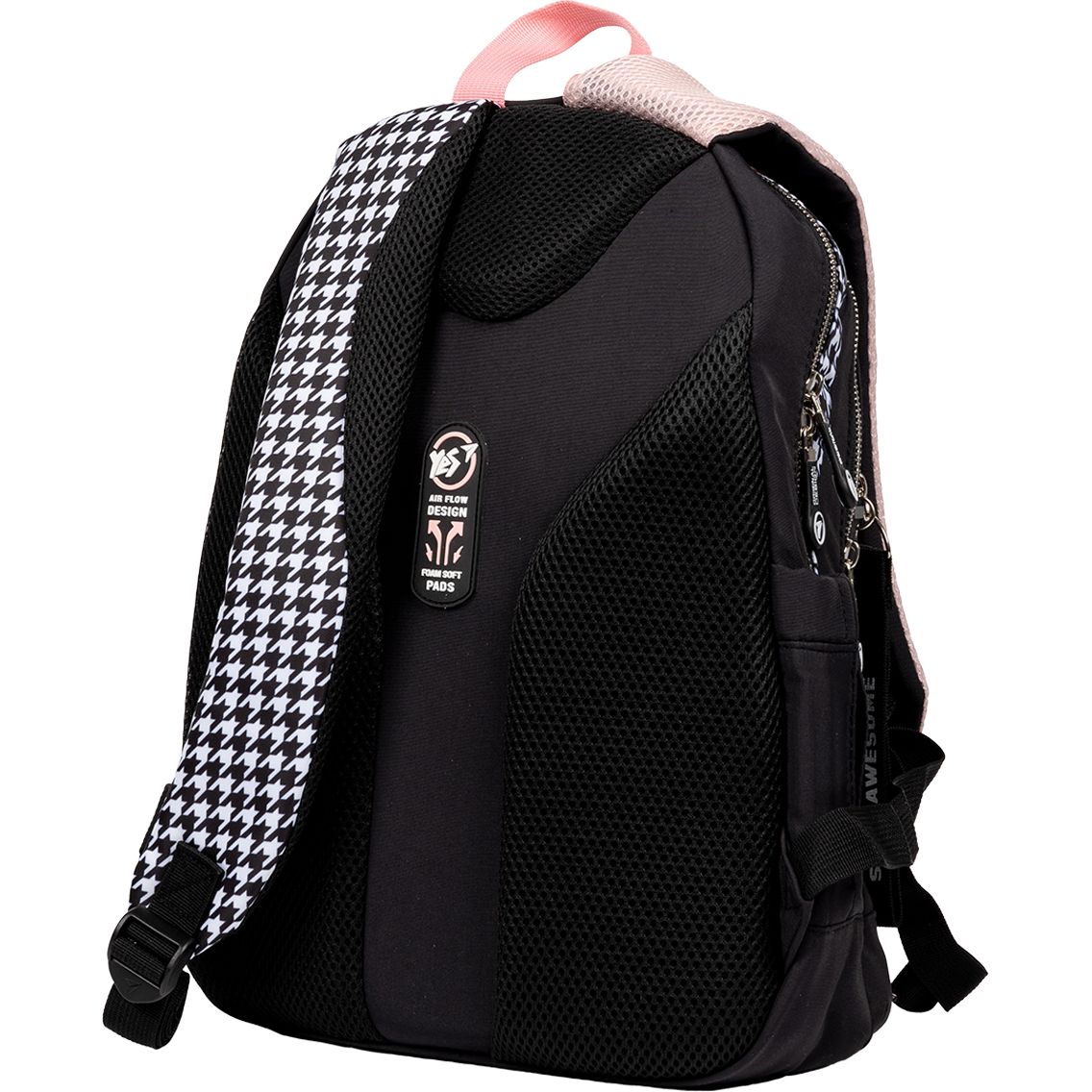 Рюкзак Yes TS-40 Stay Awesome, черный с розовым (558918) - фото 4