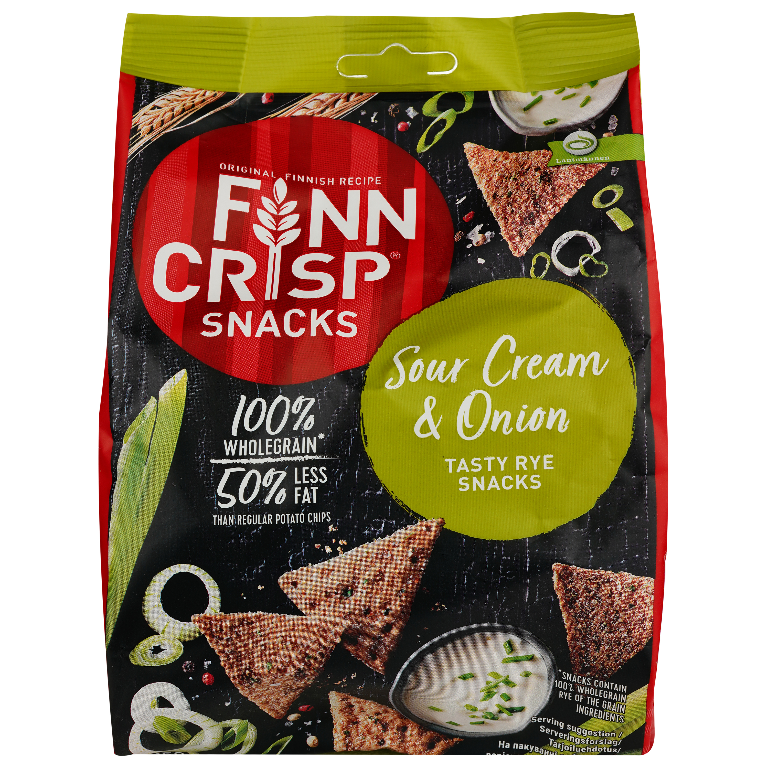 Хлебцы Finn Crisp Sour Cream & Onion цельнозерновые 150 г (924856) - фото 1