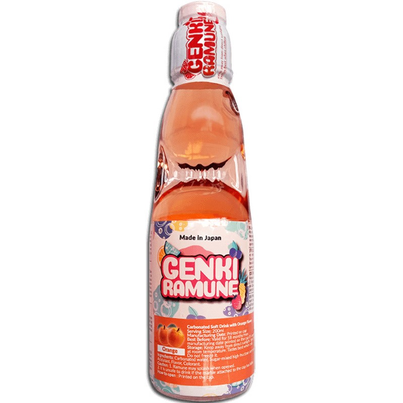 Апельсиновый напиток Genki Ramune 200 мл - фото 1