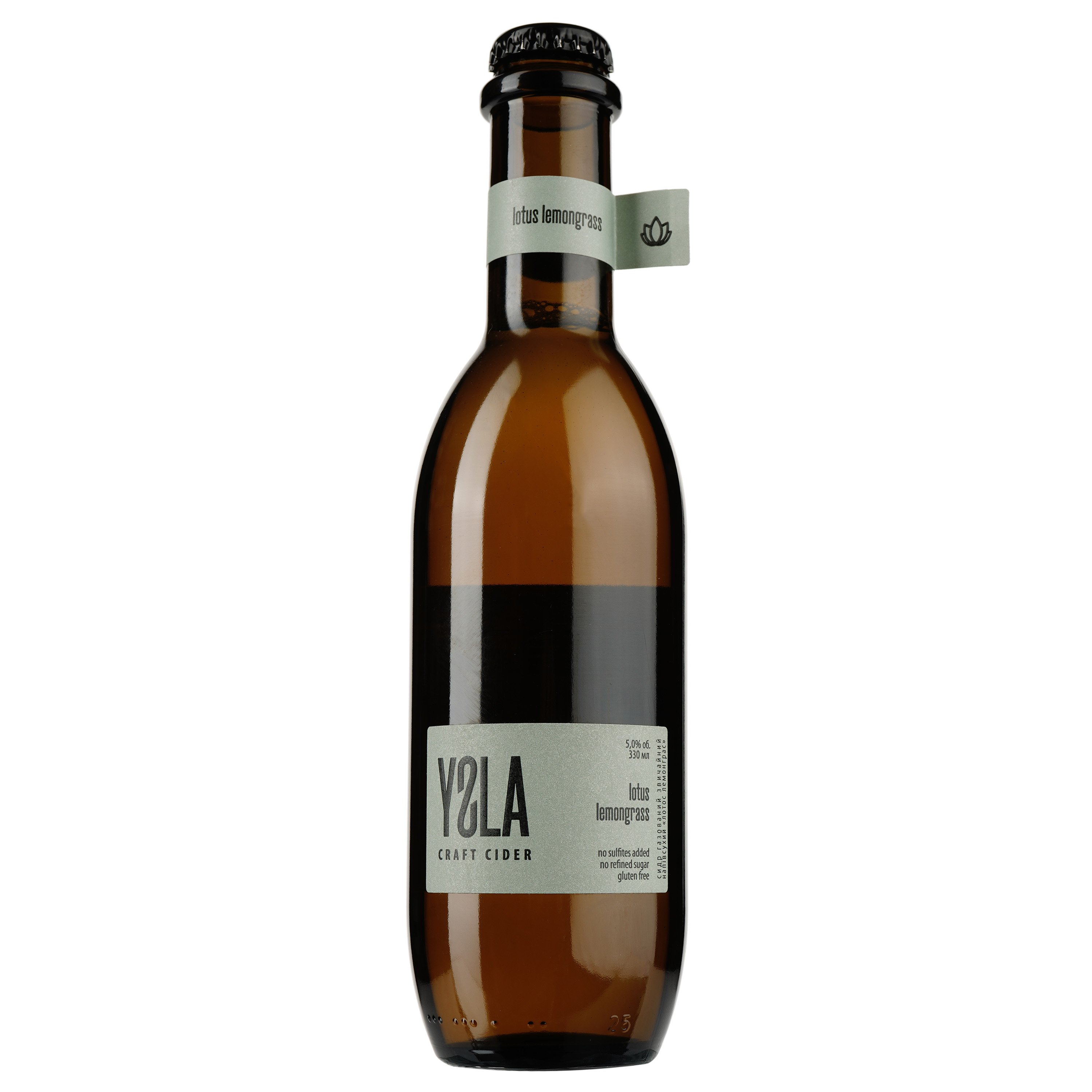 Сидр Ysla Craft Cider Lotus Lemongrass, напівсухий, 5%, 0,33 л (913925) - фото 1