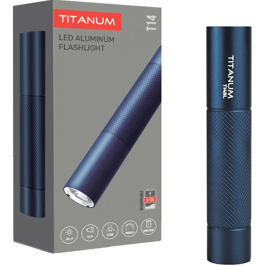 Ліхтар портативний Videx Titanum 300 Lm 5000 K синій (TLF-T14BL) - фото 1