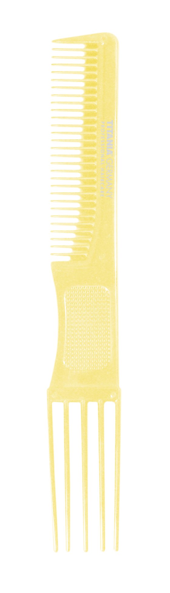 Расческа-планка Titania с пластиковой ручкой, 18,8 см, желтый (1802-6 жел) - фото 1
