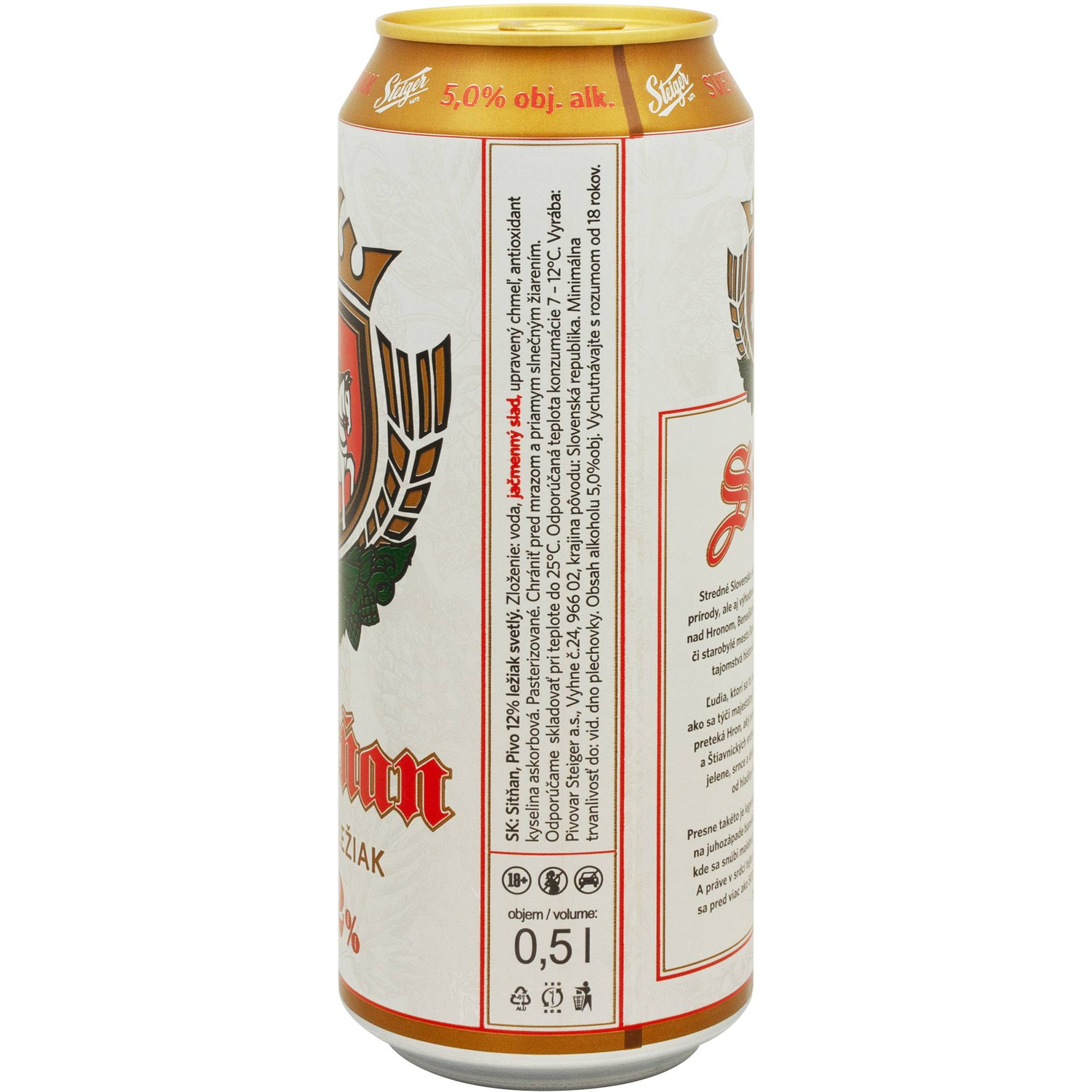Пиво Sitnan світле фільтроване 5% 0.5 л з/б - фото 2