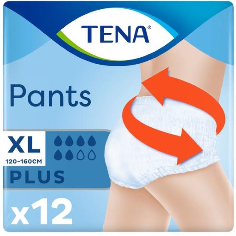 Трусы-подгузники для взрослых Tena Pants Plus, XL, 12 шт. - фото 1