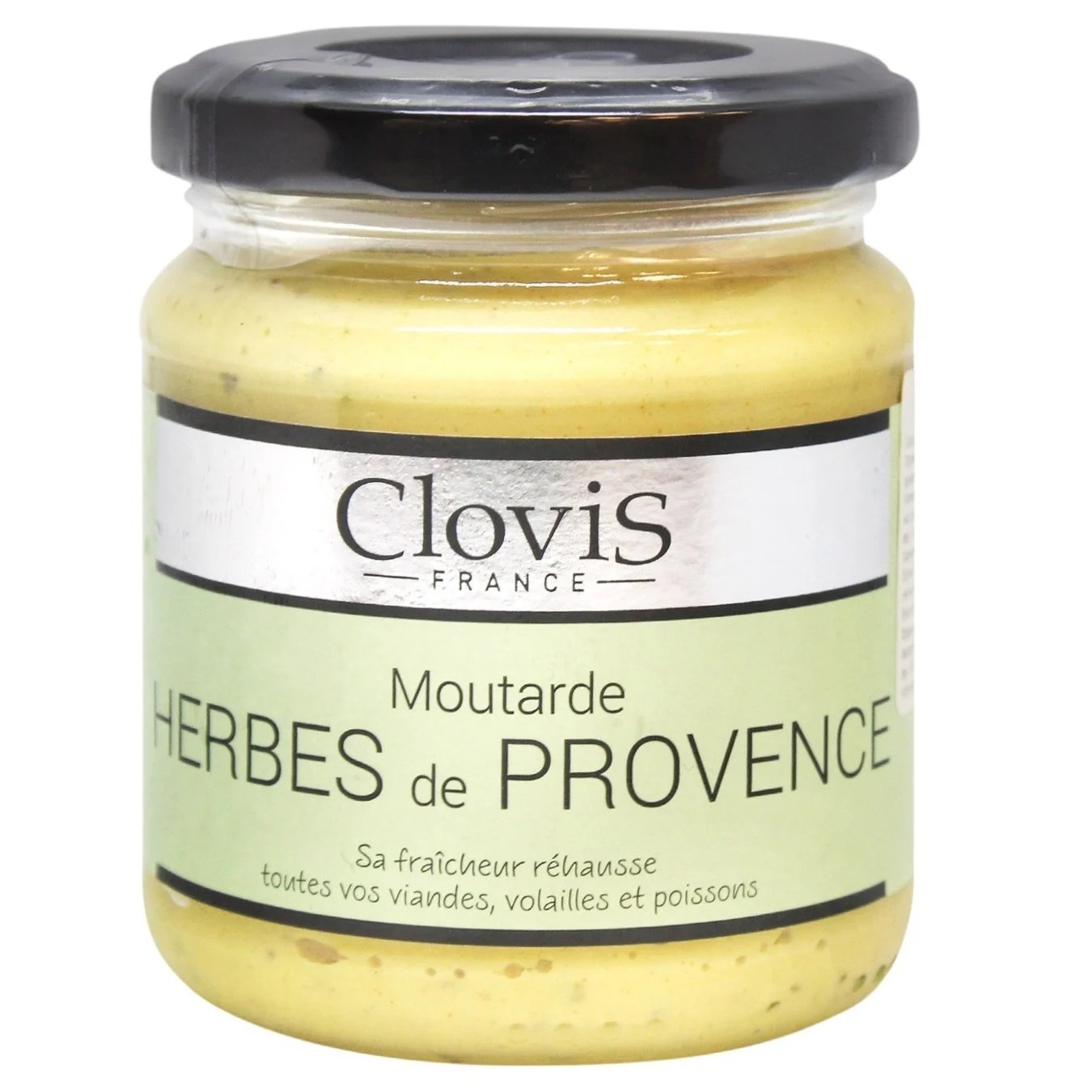 Горчица Clovis Moutarde Herbes de Provence с прованскими травами 200 г - фото 1