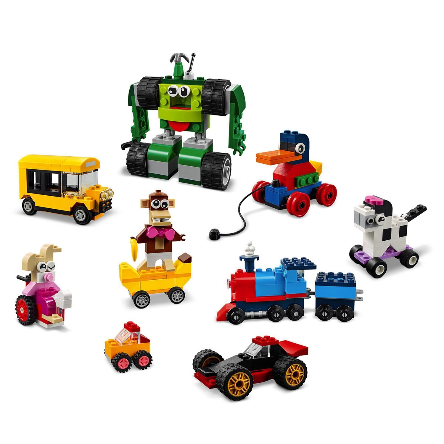 Конструктор LEGO Classic Кубики и колеса, 653 детали (11014) - фото 4