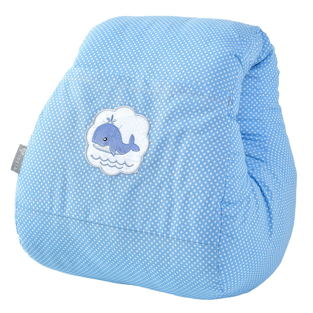 Подушка для кормления Papaella Mini Горошок, 28х30 см, голубой (8-31999) - фото 1