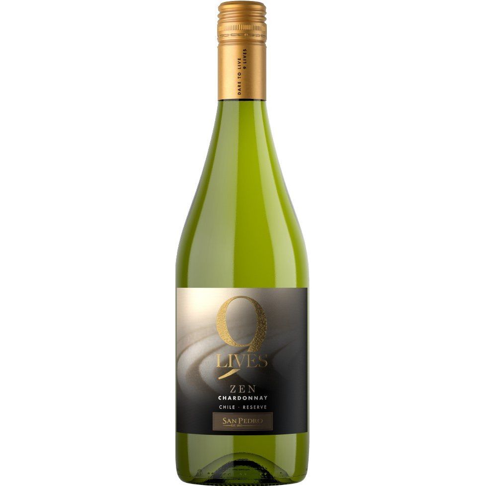 Вино Gato Negro Chardonnay Reserve 9 життів, біле, сухе, 13,2%, 0,75 л - фото 1