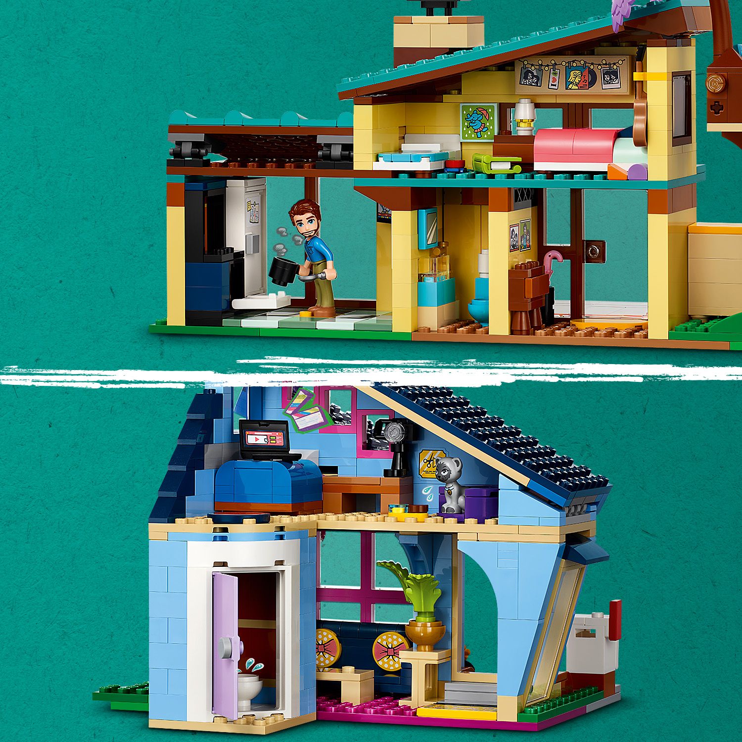 Конструктор LEGO Friends Родинні будинки Оллі й Пейслі 1126 деталі (42620) - фото 8