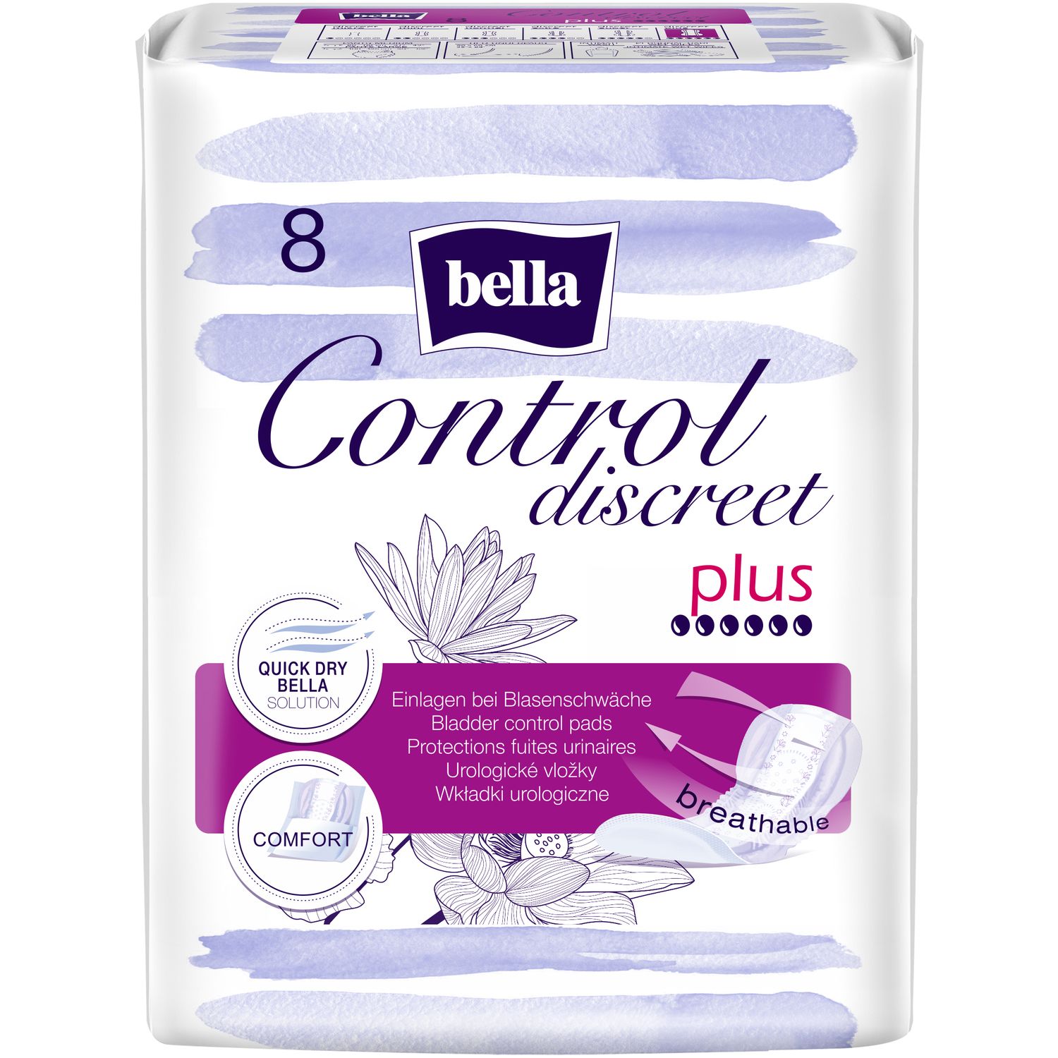 Прокладки урологические Bella Control Discreet Plus 8 шт. - фото 1