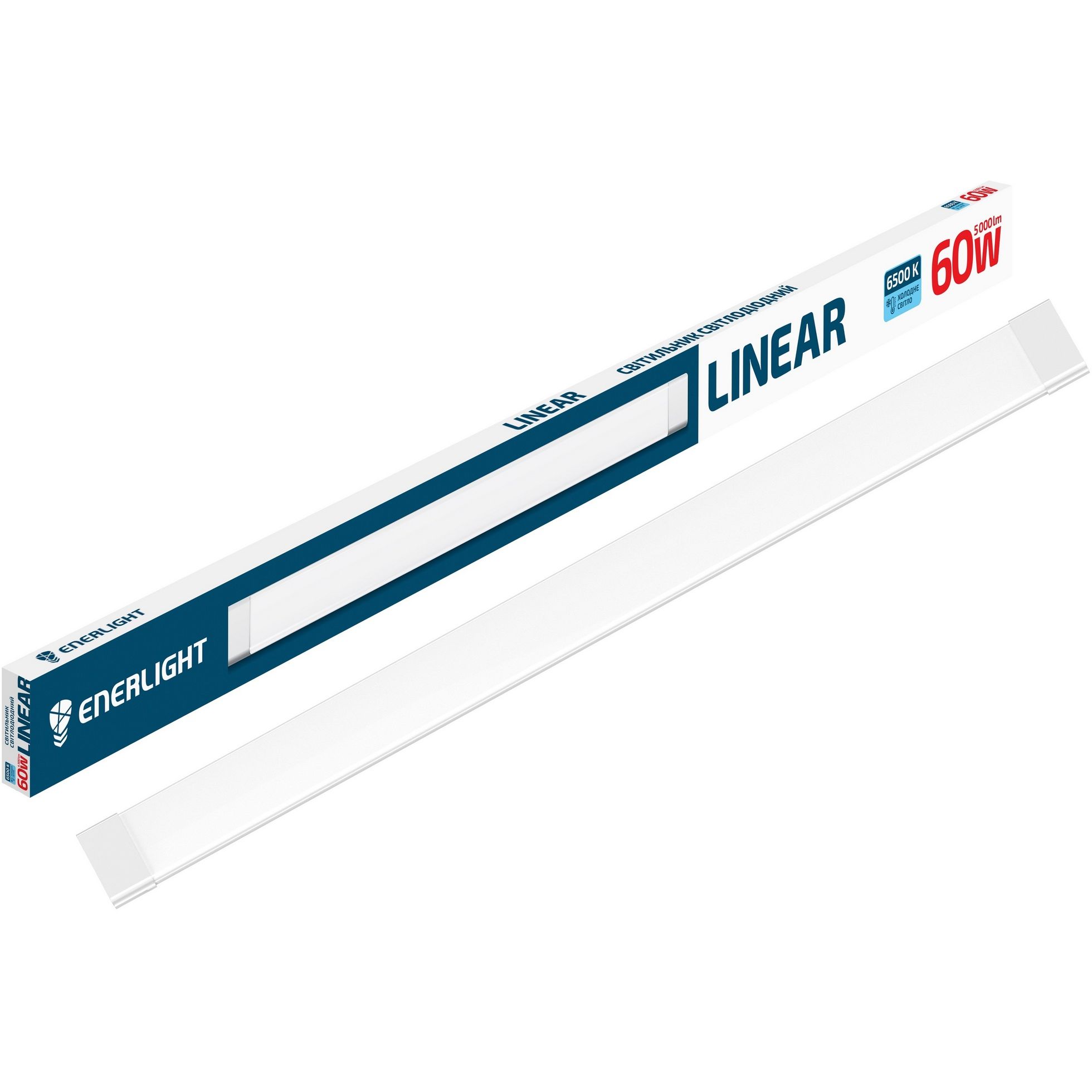 Cвітильник стельовий світлодіодний Enerlight Linear 60Вт 6500К (LINEAR60SMD80С) - фото 1