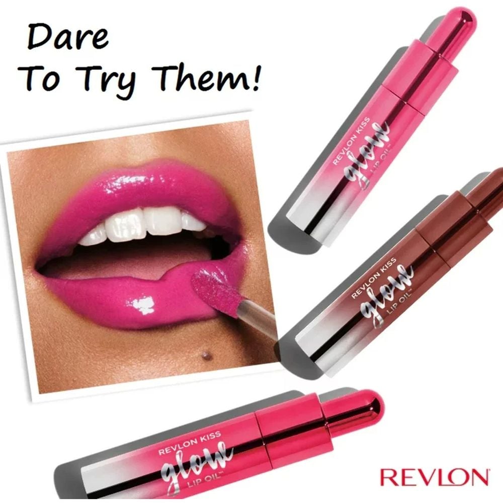 Олія для губ Revlon Kiss Glow Lip Oil відтінок 006 (Vivacious Violet) 6 мл (548050) - фото 5