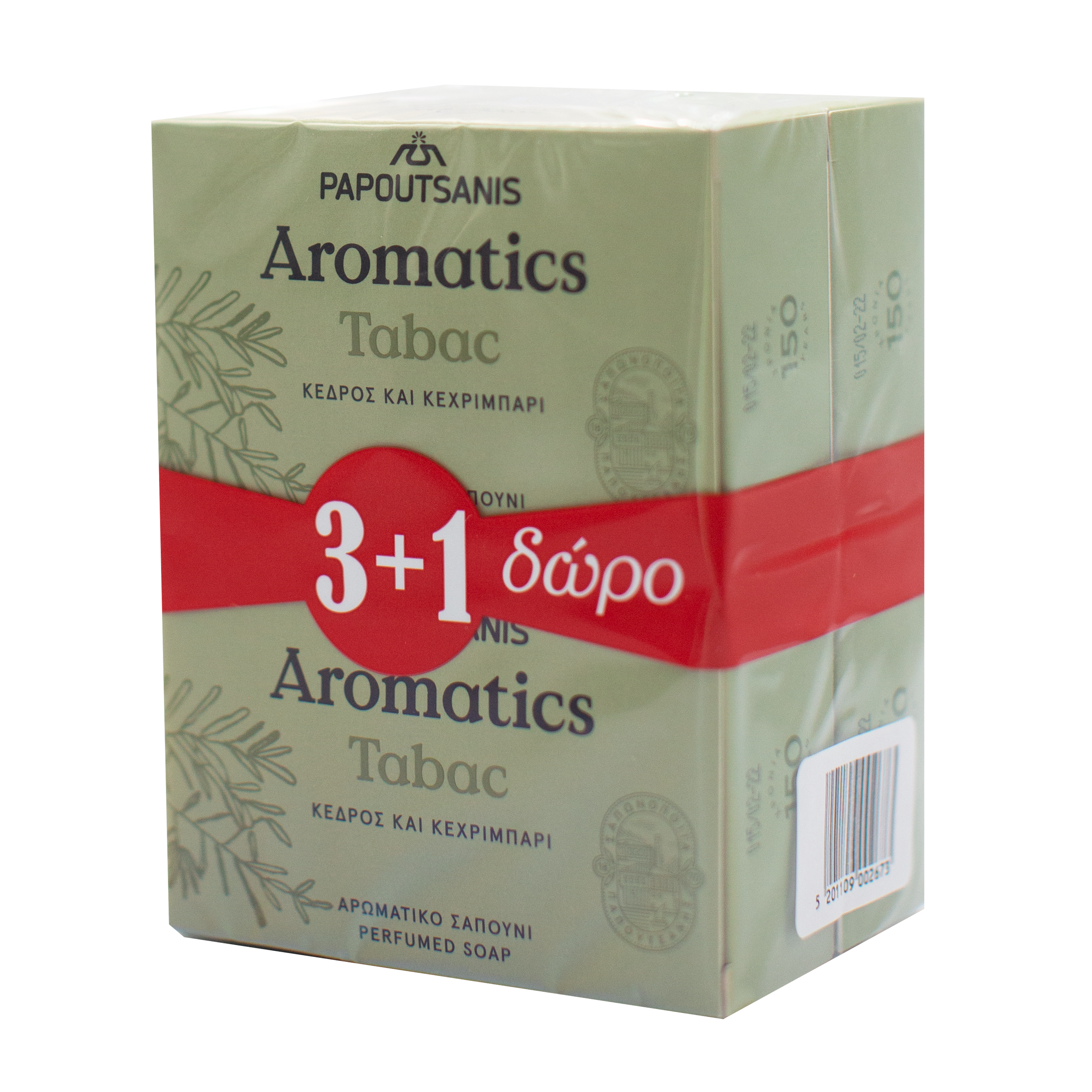 Твердое мыло Aromatics Табак, 400 г (4 шт. по 100 г) (ABSMT400) - фото 2