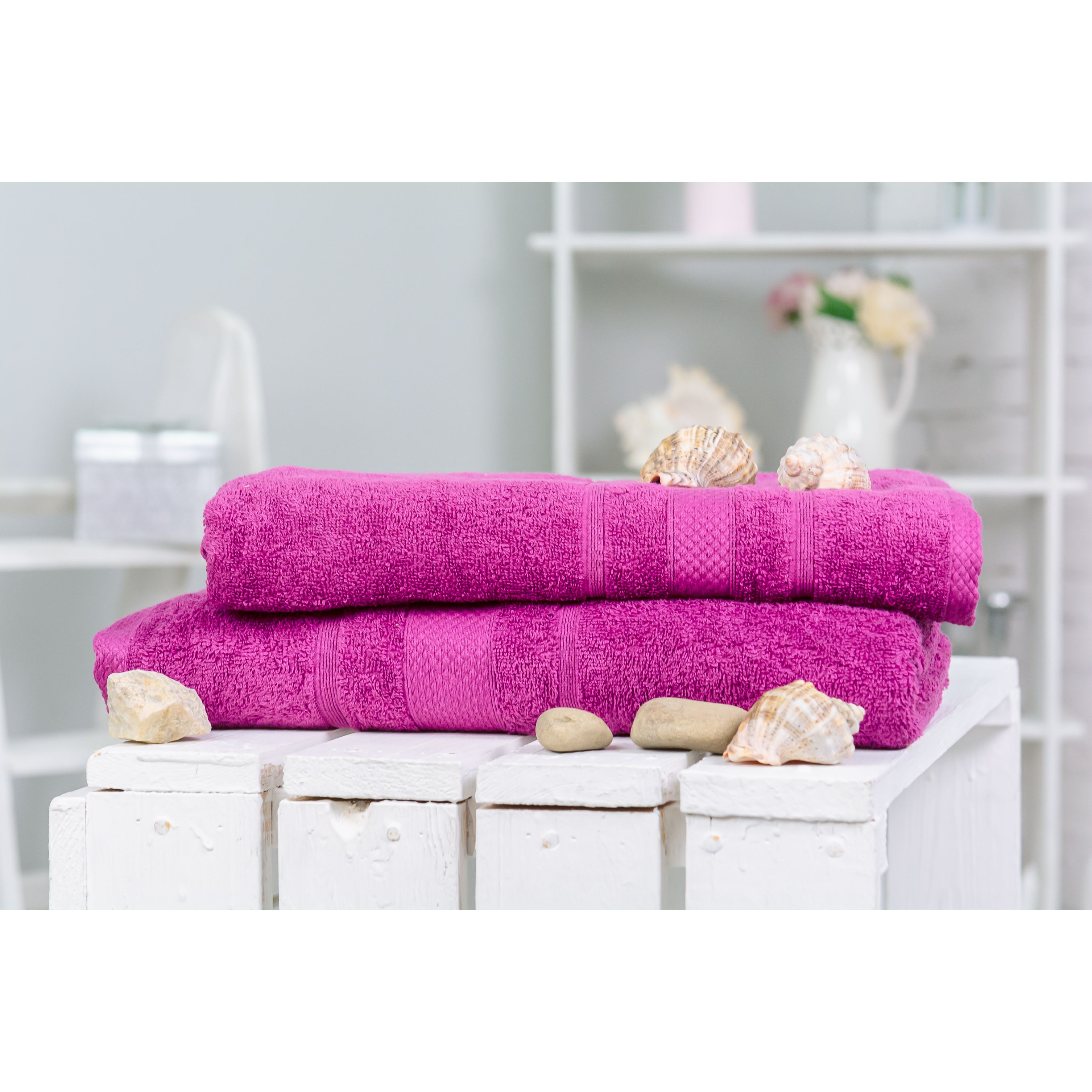 Набір банних рушників №5081 Elite SoftNess Plum, 2 шт. (2200003183191) - фото 2