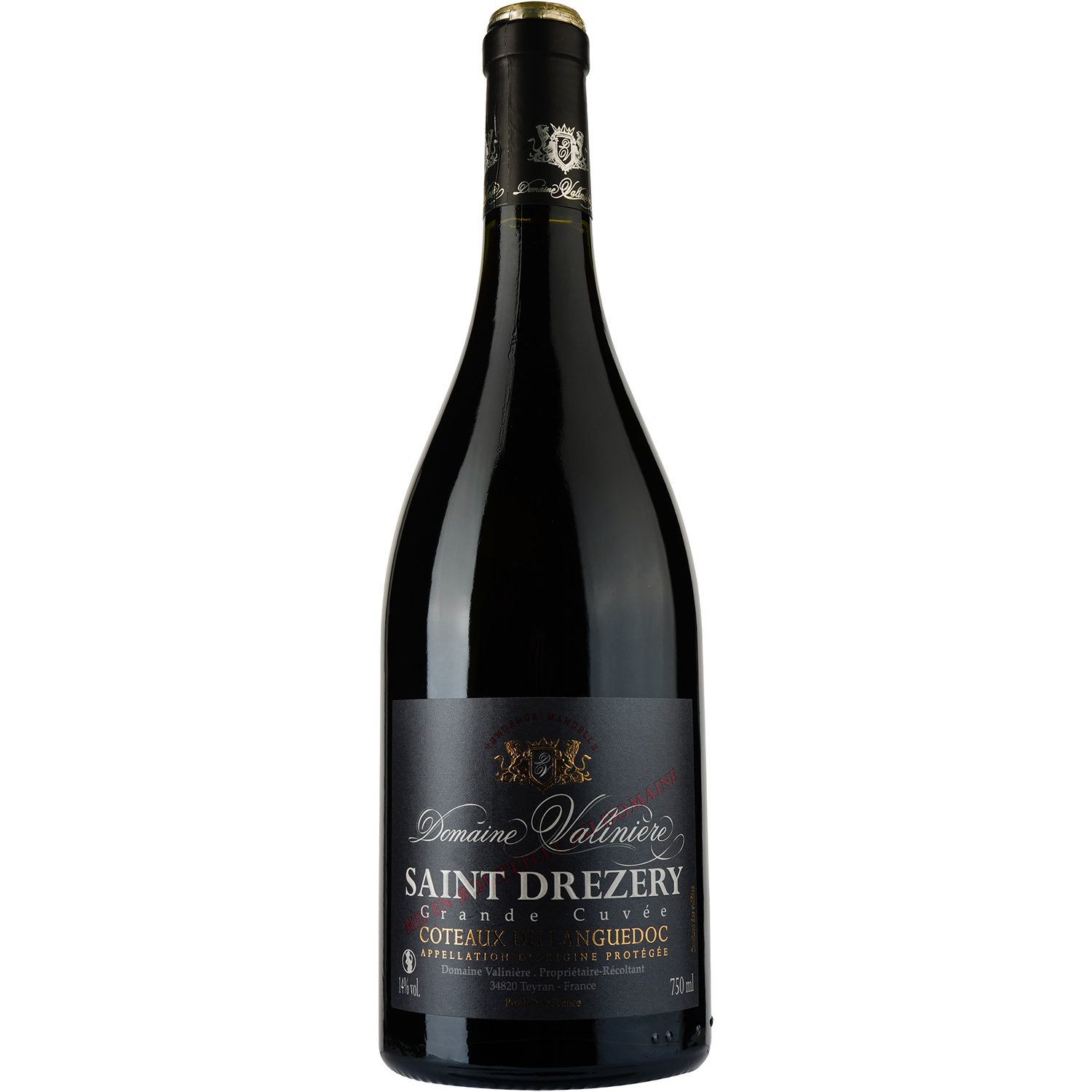 Вино Domaine Valiniere Saint Drezery Fut De Chene AOP Coteaux du Languedoc, червоне, сухе, 0,75 л - фото 1
