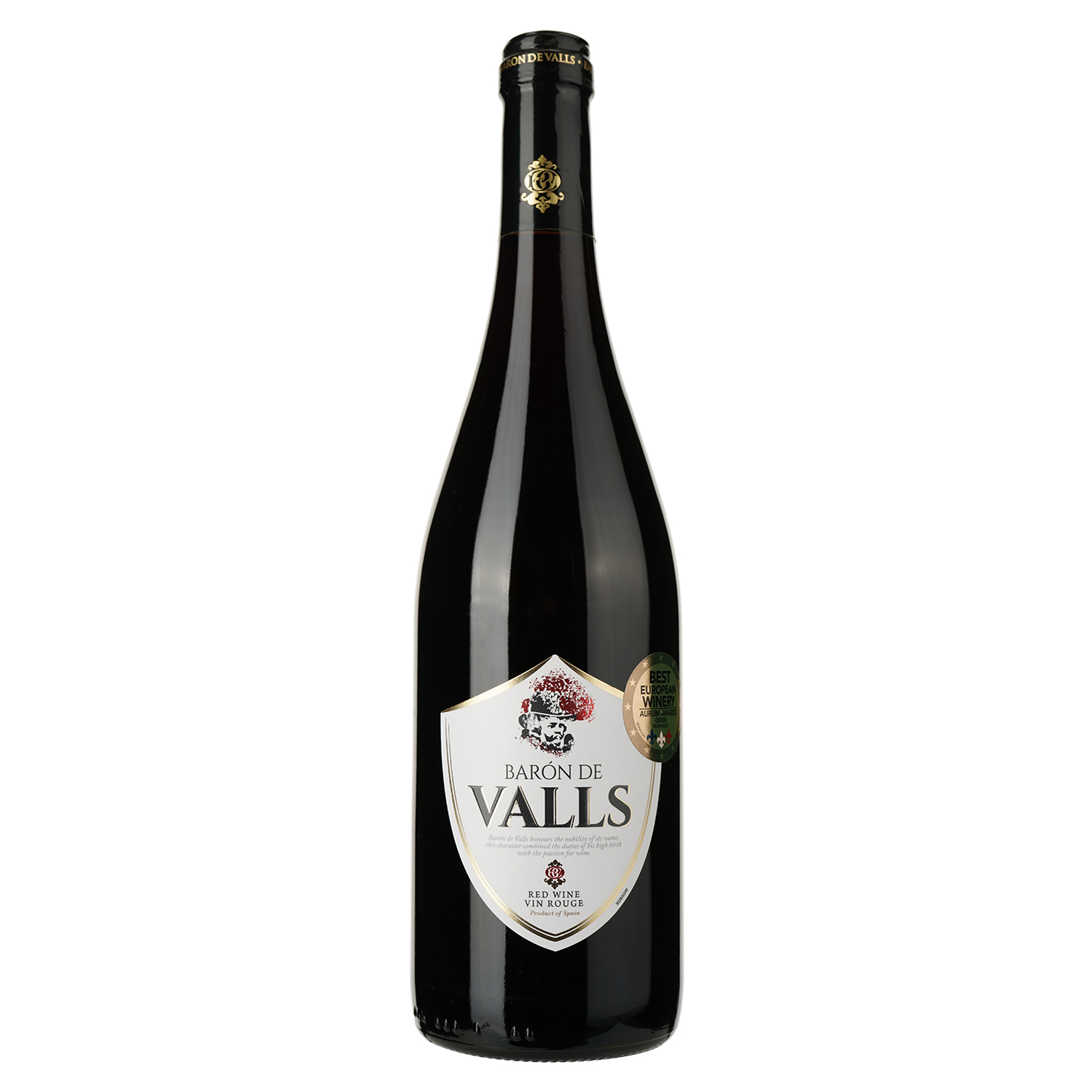 Вино Baron de Valls Vin Rouge, червоне, напівсухе, 11,5%, 0,75 л - фото 1