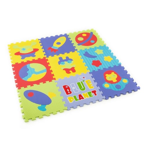 Дитячий розвиваючий ігровий килимок-пазл Baby Great Космічний простір, 92х92 см (GB-M1703) - фото 2