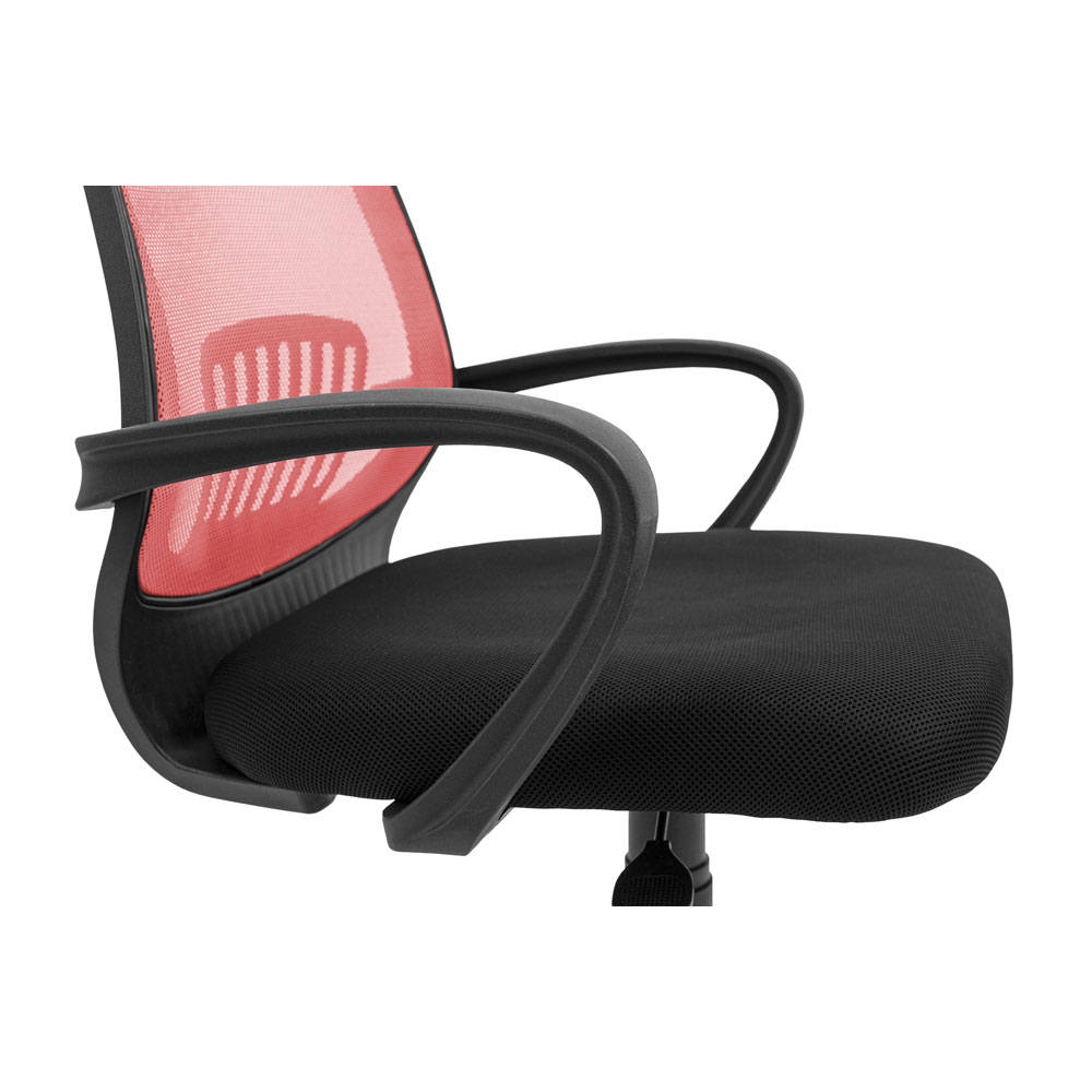 Кресло компьютерное Richman Стар Хром Пиастра сетка черный + красный (RCM-1104) - фото 5